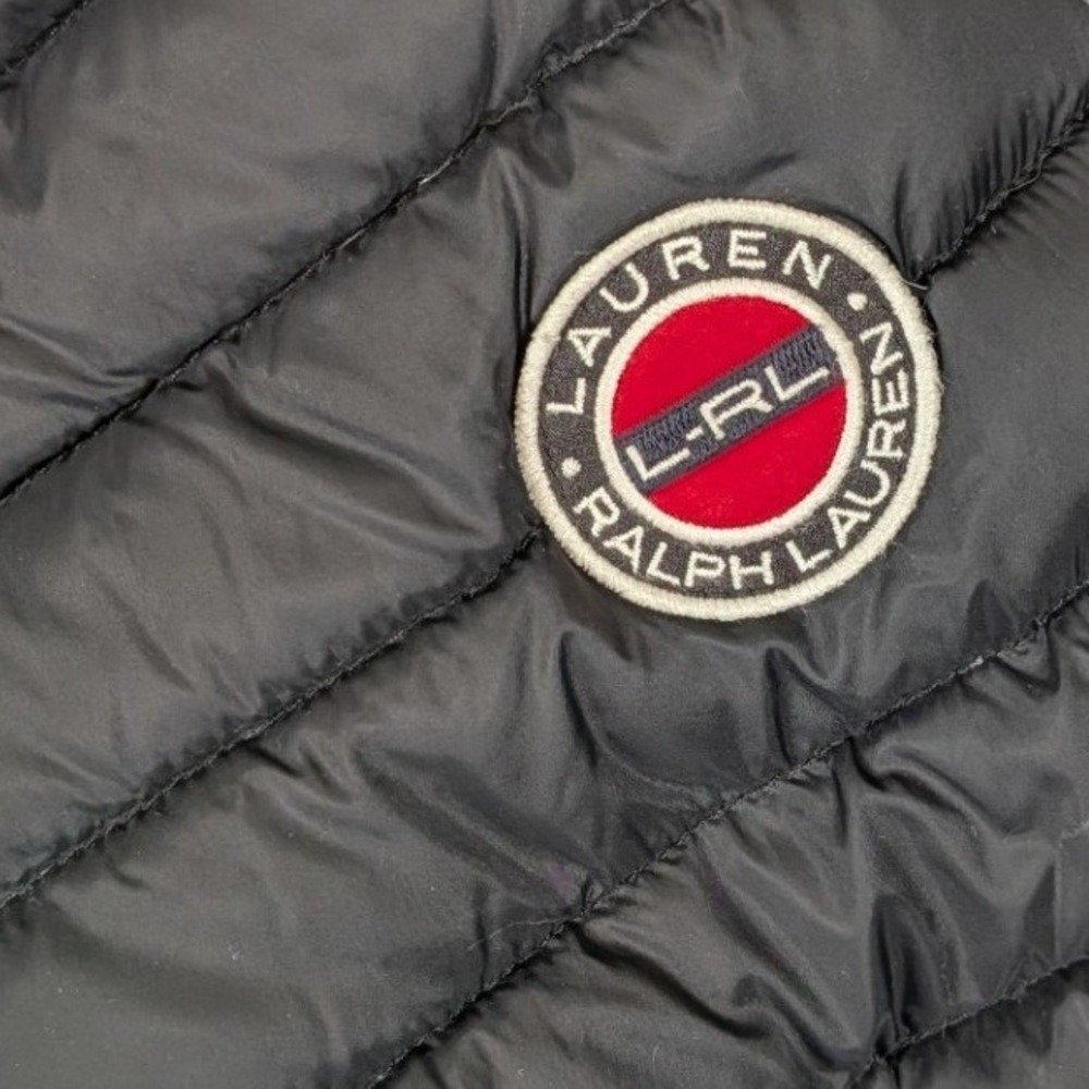 Lauren Active Ralph Lauren Puffer Jacket Red Black Down Fill Womens Large L-RL - Picture 4 of 11